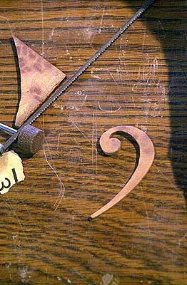 Bass Clef inlay cut out